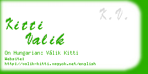 kitti valik business card